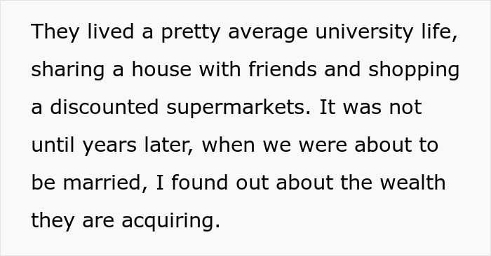 Text on image discussing university life and discovering wealth years later. Text on image discussing university life and discovering wealth years later.