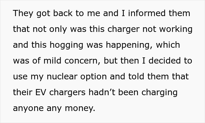 Text describing Tesla drivers' experience at charging stations. Text describing Tesla drivers' experience at charging stations.