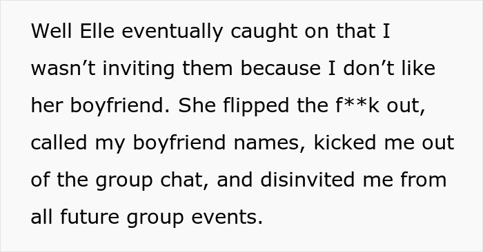 Text screenshot discussing relationship drama involving ex-girlfriend's cousin. Text screenshot discussing relationship drama involving ex-girlfriend's cousin.