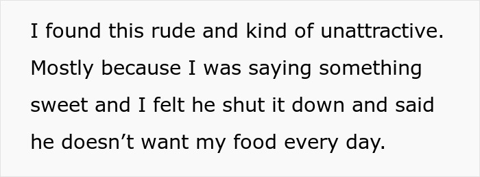 Text expressing disappointment over a fiancé's refusal of Hispanic cooking. Text expressing disappointment over a fiancé's refusal of Hispanic cooking.