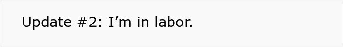 Text message saying 'Update #2: I’m in labor' during a stressful hospital visit after a fall. Text message saying 'Update #2: I’m in labor' during a stressful hospital visit after a fall.