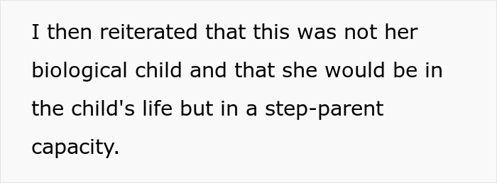 Text discussing a woman asserting parental rights over her partner's baby and the father's response. Text discussing a woman asserting parental rights over her partner's baby and the father's response.