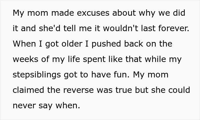 Text about family dynamics and stepsiblings' experiences and frustrations. Text about family dynamics and stepsiblings' experiences and frustrations.