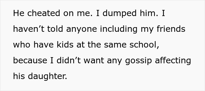 Text block about personal relationship drama involving parents and school dynamics. Text block about personal relationship drama involving parents and school dynamics.