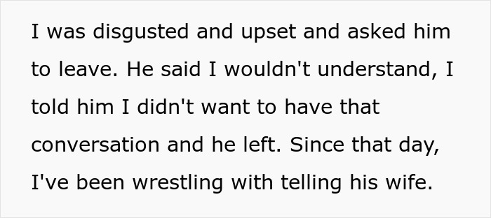 Text conversation reveals a friend's apartment was used for an affair, causing moral dilemma about exposing it. Text conversation reveals a friend's apartment was used for an affair, causing moral dilemma about exposing it.
