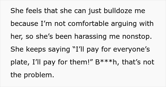 Text describing a conflict about wedding expectations and financial offers. Text describing a conflict about wedding expectations and financial offers.