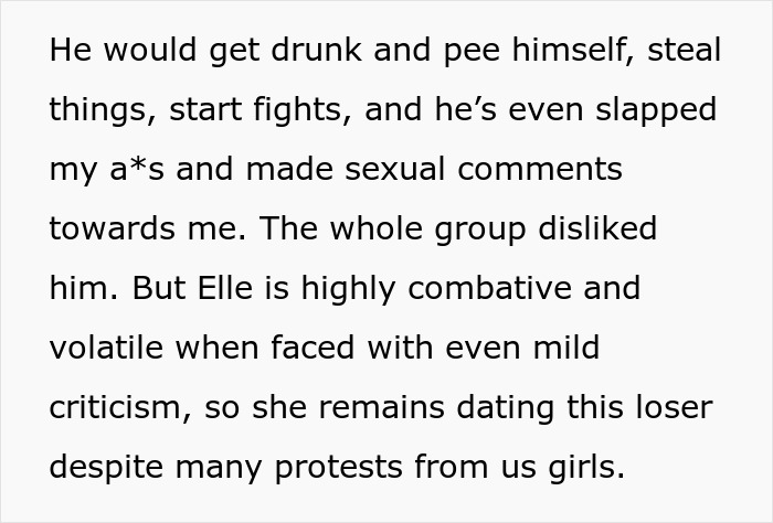 Text excerpt discussing relationship drama between a guy, his ex-girlfriend, and her cousin. Text excerpt discussing relationship drama between a guy, his ex-girlfriend, and her cousin.