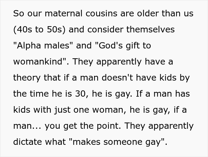 Text describes outdated beliefs of older men on fatherhood and masculinity. Text describes outdated beliefs of older men on fatherhood and masculinity.