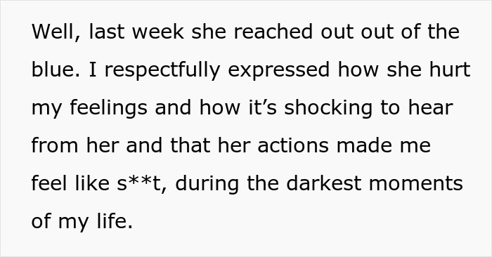 Text describing a friend ghosting during tough times and reconnecting unexpectedly. Text describing a friend ghosting during tough times and reconnecting unexpectedly.