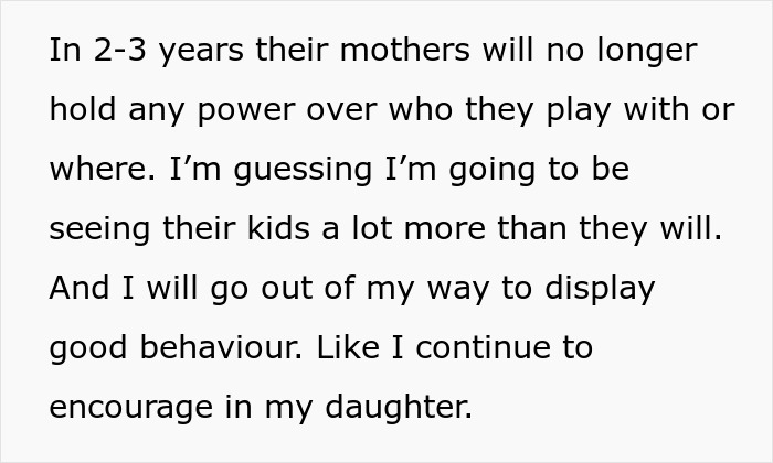 Text discussing daughter's social interactions and influence on her classmates regarding inclusion and parental choices. Text discussing daughter's social interactions and influence on her classmates regarding inclusion and parental choices.