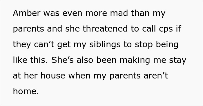 Text on sibling conflict and a CPS threat related to a teen's hearing aids and glasses situation. Text on sibling conflict and a CPS threat related to a teen's hearing aids and glasses situation.