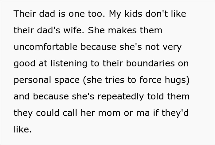 Stepmom struggles with boundaries, wanting bigger role in husband's kids' lives, causing family drama. Stepmom struggles with boundaries, wanting bigger role in husband's kids' lives, causing family drama.