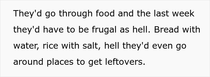 Text about frugal living and food scarcity amidst accusations and fat-shaming. Text about frugal living and food scarcity amidst accusations and fat-shaming.