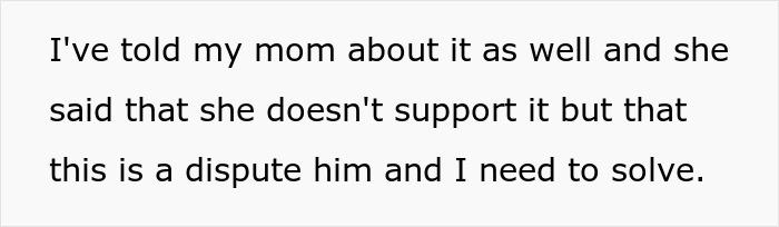Text discussing a mom not supporting a stepdad's control over a 27-year-old woman's decisions in her own house. Text discussing a mom not supporting a stepdad's control over a 27-year-old woman's decisions in her own house.