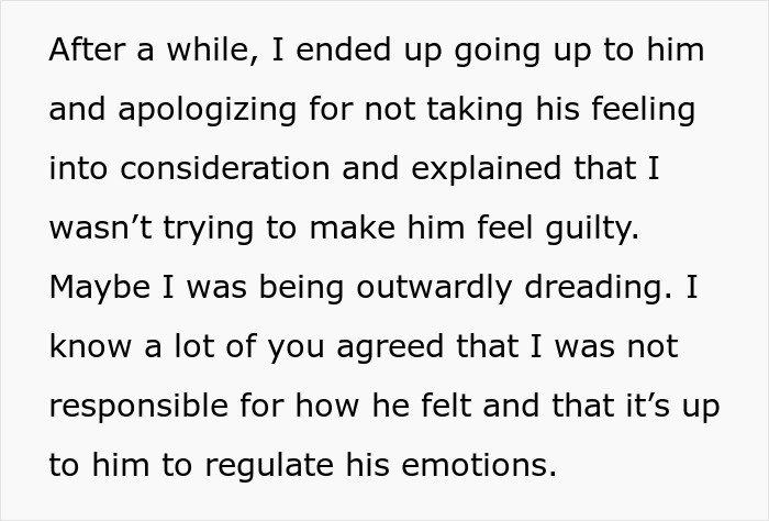 Text excerpt on boyfriend confrontation during a cooking discussion, involving emotions and apologies. Text excerpt on boyfriend confrontation during a cooking discussion, involving emotions and apologies.