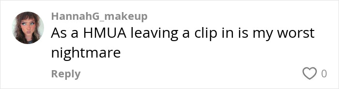 Comment about hair and makeup, mentioning a stylist's worst nightmare, related to a red carpet event. Comment about hair and makeup, mentioning a stylist's worst nightmare, related to a red carpet event.