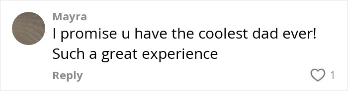 Comment about NASA astronaut's cool experience from a daughter's perspective. Comment about NASA astronaut's cool experience from a daughter's perspective.