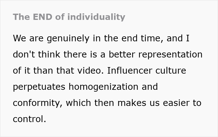 Woman Explains Why Everyone Looking The Same Is A Warning Sign