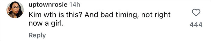 Comment criticizing Kim Kardashian over giant bikini doll timing. Comment criticizing Kim Kardashian over giant bikini doll timing.