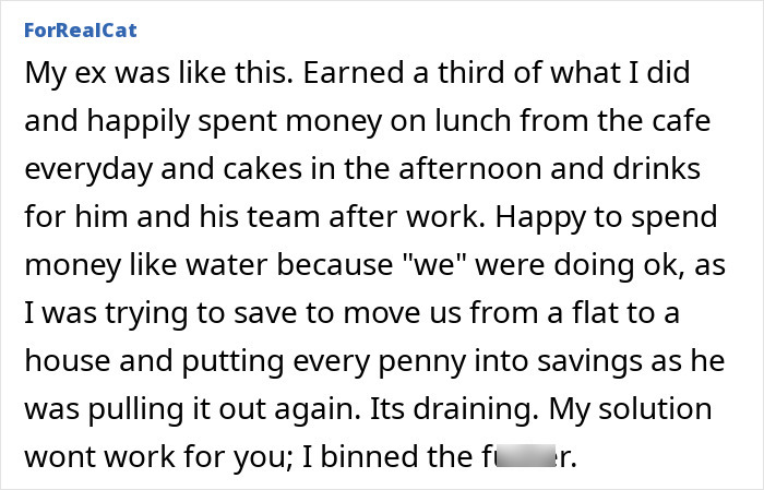 Text conversation about a husband spending money on lunch, coffee, and drinks, contrasting financial priorities. Text conversation about a husband spending money on lunch, coffee, and drinks, contrasting financial priorities.