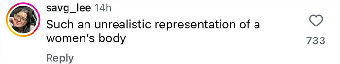 Comment criticizing Kim Kardashian bikini blow-up doll, noting unrealistic body representation. Comment criticizing Kim Kardashian bikini blow-up doll, noting unrealistic body representation.