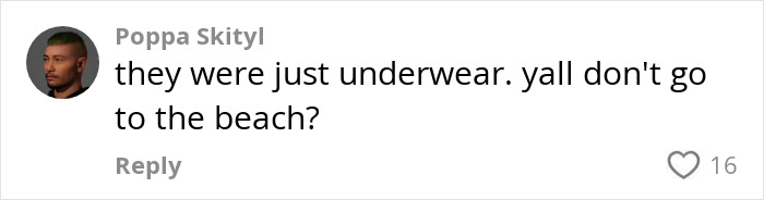 Comment on bride's underwear during wedding photoshoot, emphasizing casual perspective on the event. Comment on bride's underwear during wedding photoshoot, emphasizing casual perspective on the event.