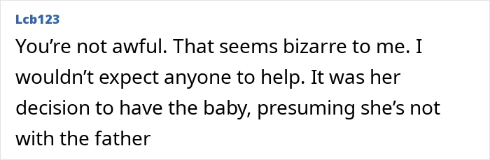 Screenshot of a forum comment discussing childfree friends and baby-related expectations. Screenshot of a forum comment discussing childfree friends and baby-related expectations.