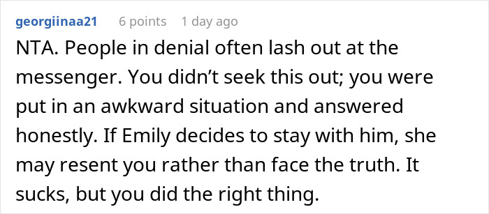 Text discussing response to a neighbor about dating her husband. Text discussing response to a neighbor about dating her husband.
