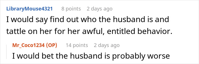 Discussion comments on entitled behavior with sarcastic insights. Discussion comments on entitled behavior with sarcastic insights.