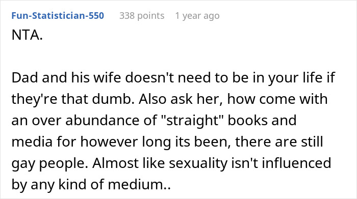 Stepmom Tries To Censor What 16YO Reads, He Decides Not To Visit His Dad Anymore Stepmom Tries To Censor What 16YO Reads, He Decides Not To Visit His Dad Anymore