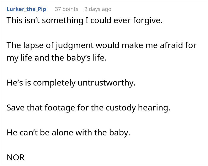 Text exchange discussing husband's prank risking wife's life, causing fear and mistrust. Text exchange discussing husband's prank risking wife's life, causing fear and mistrust.