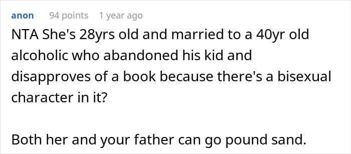 Stepmom Tries To Censor What 16YO Reads, He Decides Not To Visit His Dad Anymore Stepmom Tries To Censor What 16YO Reads, He Decides Not To Visit His Dad Anymore