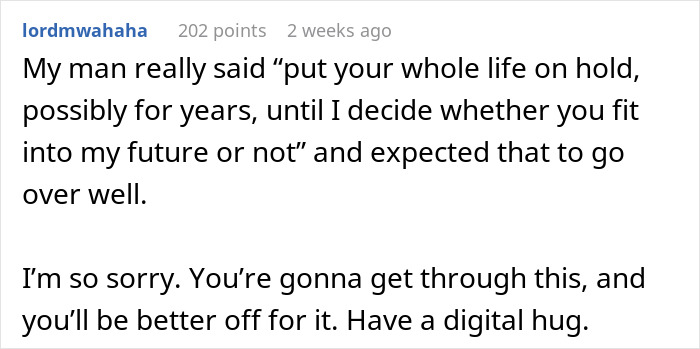 Screenshot of a Reddit post discussing a breakup and relationship choices related to wanting kids. Screenshot of a Reddit post discussing a breakup and relationship choices related to wanting kids.