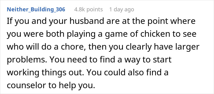 Reddit comment discussing weaponized incompetence in relationships and suggesting counseling. Reddit comment discussing weaponized incompetence in relationships and suggesting counseling.
