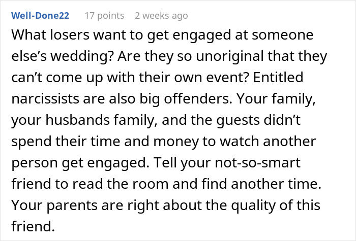 Text discussion on best friend's engagement request during wedding. Text discussion on best friend's engagement request during wedding.