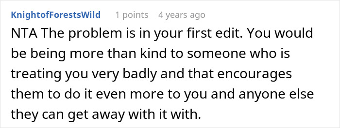 Screenshot of a comment discussing an unfair babysitting situation related to jobless status. Screenshot of a comment discussing an unfair babysitting situation related to jobless status.
