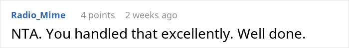 Comment praising employee's handling of their firing situation. Comment praising employee's handling of their firing situation.