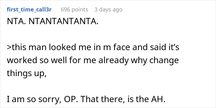 Comment discussing relationship issue and sterilization against partner’s wishes on social platform. Comment discussing relationship issue and sterilization against partner’s wishes on social platform.