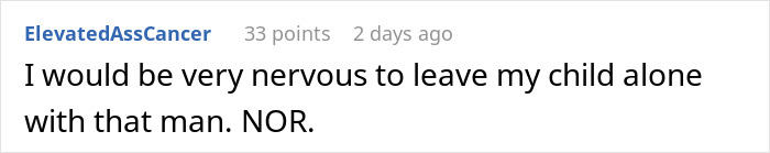 Screenshot of a Reddit comment reacting to a husband's prank gone wrong. Screenshot of a Reddit comment reacting to a husband's prank gone wrong.