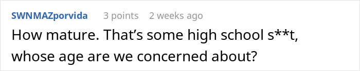 Comment questioning friend's opposition to a new relationship, mentioning maturity and age concerns. Comment questioning friend's opposition to a new relationship, mentioning maturity and age concerns.