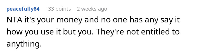 Reddit comment discussing a woman's decision on using her money for saving a dog over funding her nephew's college. Reddit comment discussing a woman's decision on using her money for saving a dog over funding her nephew's college.