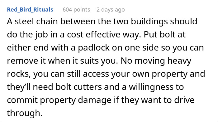 “This Is Not A Driveway”: Woman Prepares A Boulder-Sized Reality Check For Jerk Neighbors “This Is Not A Driveway”: Woman Prepares A Boulder-Sized Reality Check For Jerk Neighbors