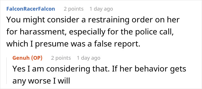 Discussion on filing a restraining order after a police call, addressing a neighbor's disagreement over a fence plan. Discussion on filing a restraining order after a police call, addressing a neighbor's disagreement over a fence plan.