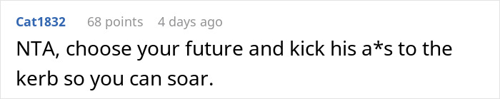 Reddit comment discussing promotion and future choices, supporting independence in career decisions. Reddit comment discussing promotion and future choices, supporting independence in career decisions.