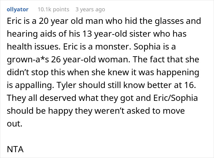 Text about a teen's hidden hearing aids and glasses, describing family dynamics and reactions, with a focus on accountability. Text about a teen's hidden hearing aids and glasses, describing family dynamics and reactions, with a focus on accountability.