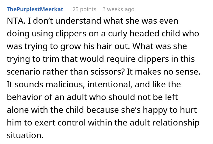 Bio Mom’s GF Shaves Her Kid's Head Bald Without Asking, Stepmom Calls Her Out, Leads To Breakup Bio Mom’s GF Shaves Her Kid's Head Bald Without Asking, Stepmom Calls Her Out, Leads To Breakup
