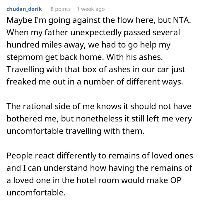 Text discussing discomfort while traveling with ashes. Guy freaks over girlfriend’s dog’s ashes, sharing personal experience. Text discussing discomfort while traveling with ashes. Guy freaks over girlfriend’s dog’s ashes, sharing personal experience.