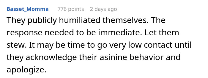 Comment on dealing with racist parents, advising low contact until apology. Comment on dealing with racist parents, advising low contact until apology.