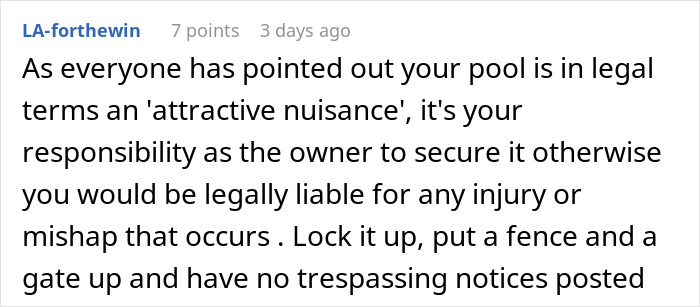 Discussion on liability for pool owners regarding neighborhood kids using it without permission. Discussion on liability for pool owners regarding neighborhood kids using it without permission.