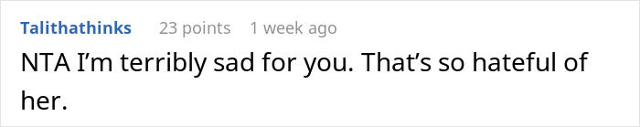 Comment discussing brother's exclusion from wedding party, expressing sadness and criticism. Comment discussing brother's exclusion from wedding party, expressing sadness and criticism.